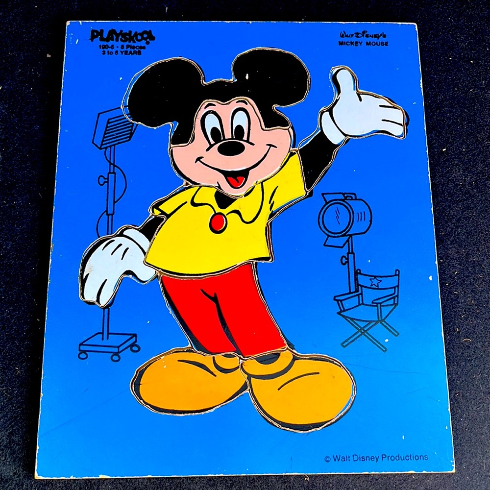 Vintage Disney Playskool Puzzle Mickey Mouse